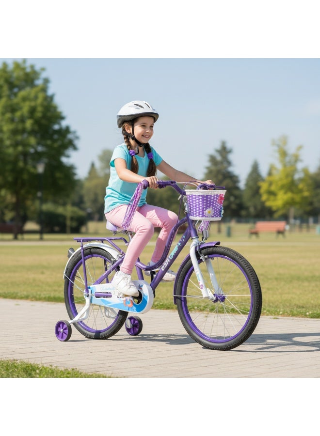 دراجة TI Bicycle Ryders Flora مقاس 20 بوصة - دراجة أطفال مزودة بعجلات مساعدة - بنفسجي - Image 3